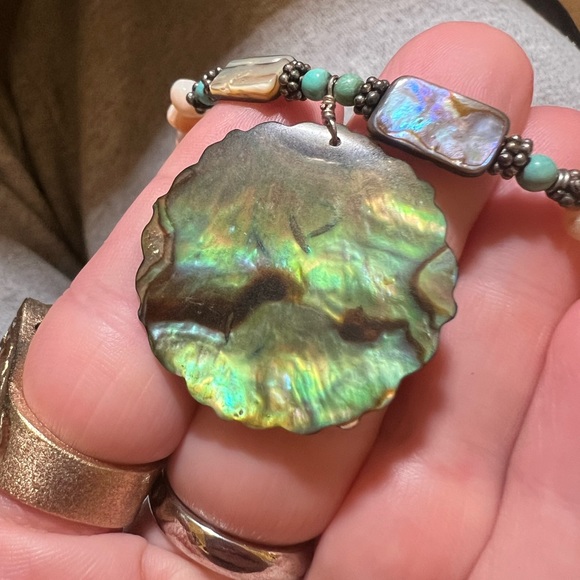 Handmade beaded necklace - 925 clasp - Picture 3 of 4